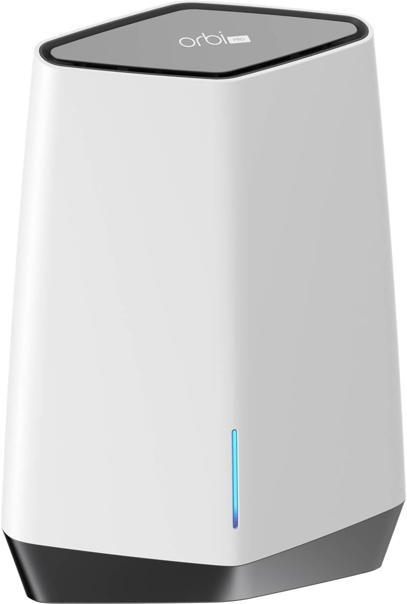 SXK80-100NAS - Netgear Orbi Pro SXK80 9 x Ports GbE LAN + 1 x Port GbE WAN 6Gb/s IEEE 802.11a/n/ac/ax 5GHz Router + Satellite