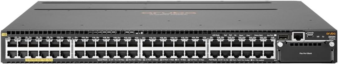 JL074A - HP Aruba 3810 3810M 48G PoE+ 48-P 1000Base-T GbE Switch