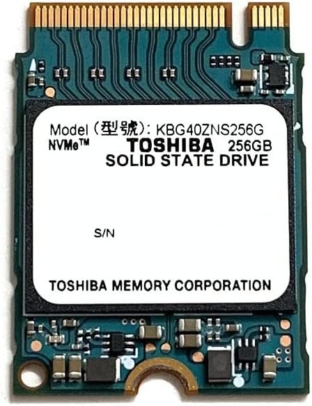 Toshiba / Kioxia BG4 Series KBG40ZNS256G / FWJTG 256GB M.2 2230 PCI-e Gen3 x4 NVMe Solid State Drive