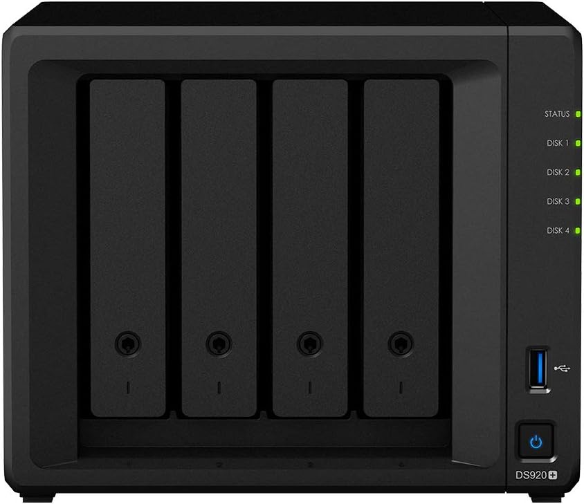 Synology DiskStation DS920+ 4-bay SATA Quad Core AES-NI NAS Server