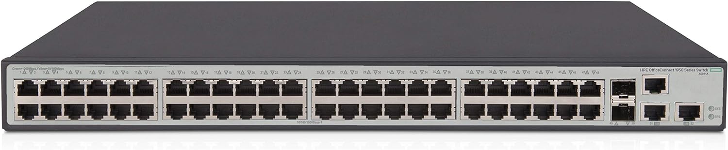 JH295A - HPE OfficeConnect 1950 12XGT 12 x Ports 10GBase-T + 4 x Ports SFP+ 1U Rack-mountable Layer 3 Managed Gigabit Ethernet Network Switch