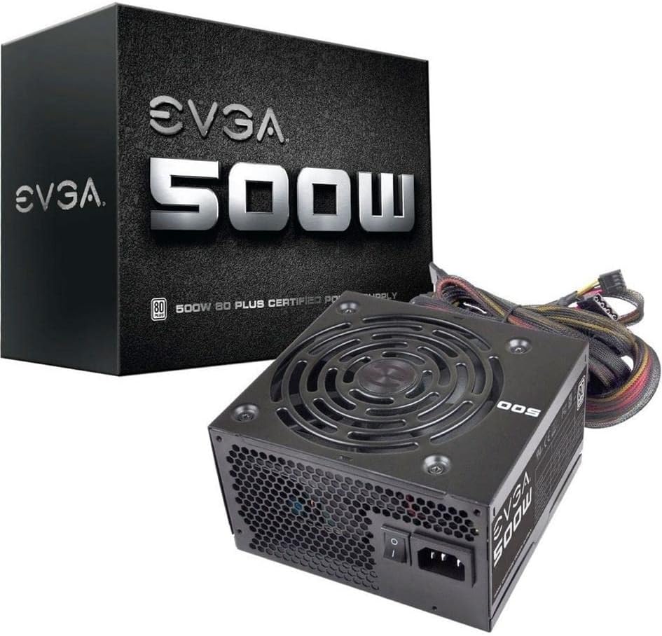 100-W1-0500-KR - EVGA 500-Watts 80-Plus ATX Power Supply