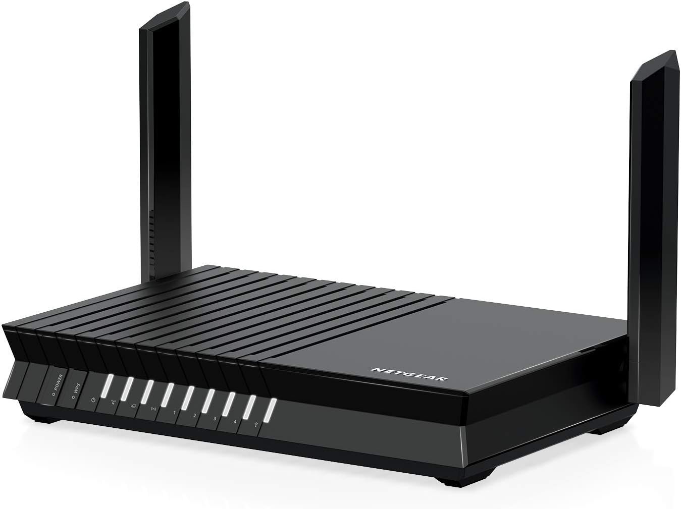 RAX20-100NAS - Netgear RAX20 4 x Ports 1000Base-T LAN + 1 x Port RJ-45 WAN 1.8Gb/s 802.11a/b/g/n/ac 5GHz Dual-Band WiFi Router