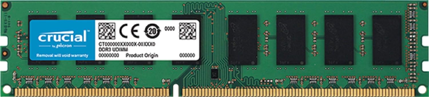 BLS8G3D1609DS1S00.16 - Crucial 8GB DDR3-1600MHz PC3-12800 Non-ECC Unbuffered CL11 240-Pin DIMM 1.35V Low Voltage Memory Module