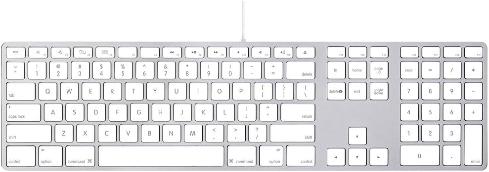 Apple A1243 / MB110LL/A Aluminum USB Wired Keyboard with Numeric Keypad