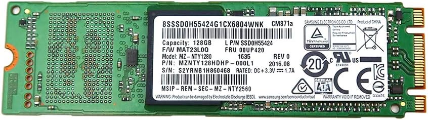 MZNLN128HAHQ-000H1 - Samsung PM871b Series 128GB Triple-Level Cell SATA 6Gb/s M.2 2280 Solid State Drive