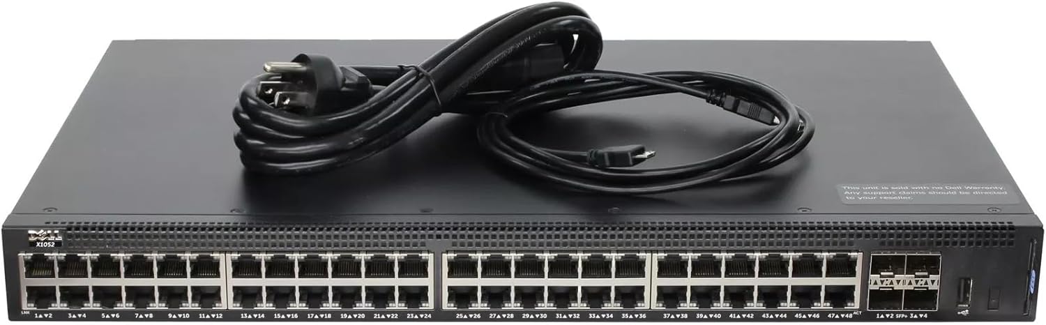 X1052 - Dell Networking X1052P 48P-1GbE + 4P-SFP+ GE Switch
