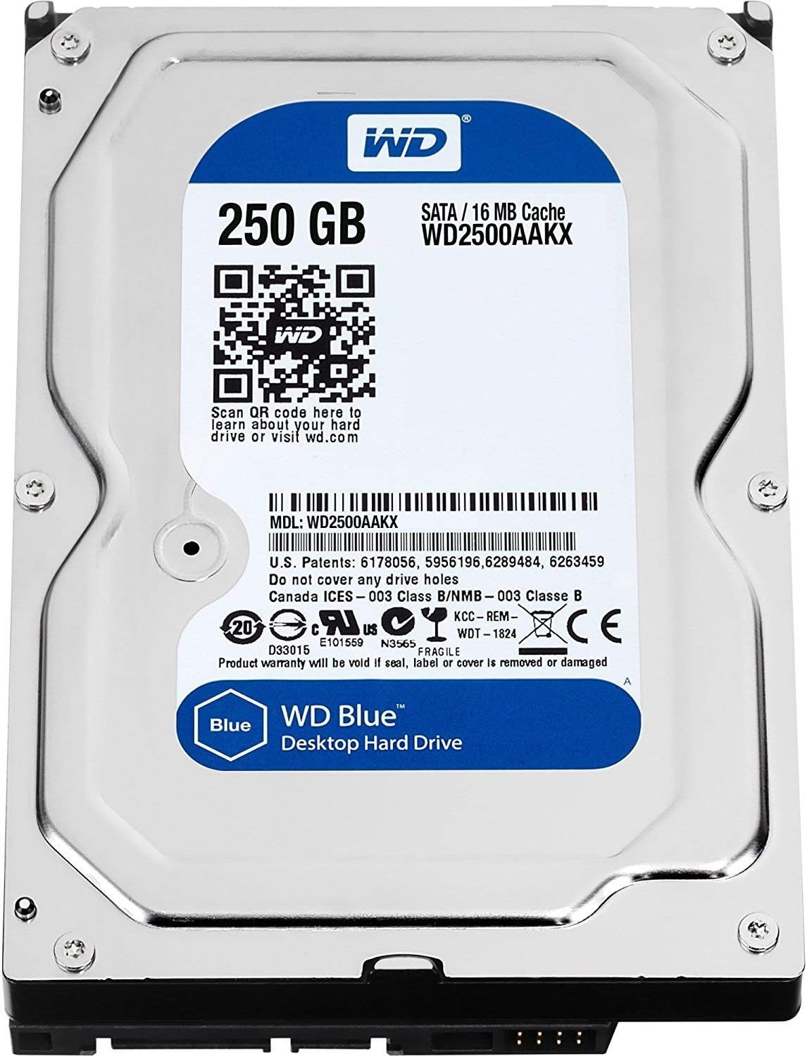 Dell P5JDG M4HXR / Western Digital Caviar Blue 250GB 7.2K 3.5" 6.0Gb/s SATA Hard Drive WD2500AAKX