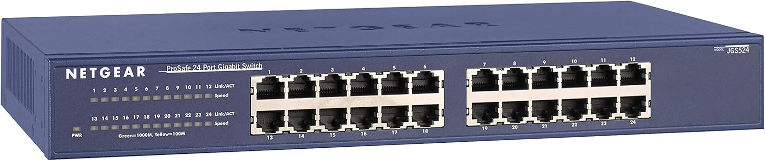 Netgear Prosafe 24-port Unmanaged Gigabit Ethernet Switch (JGS524-200EUS)