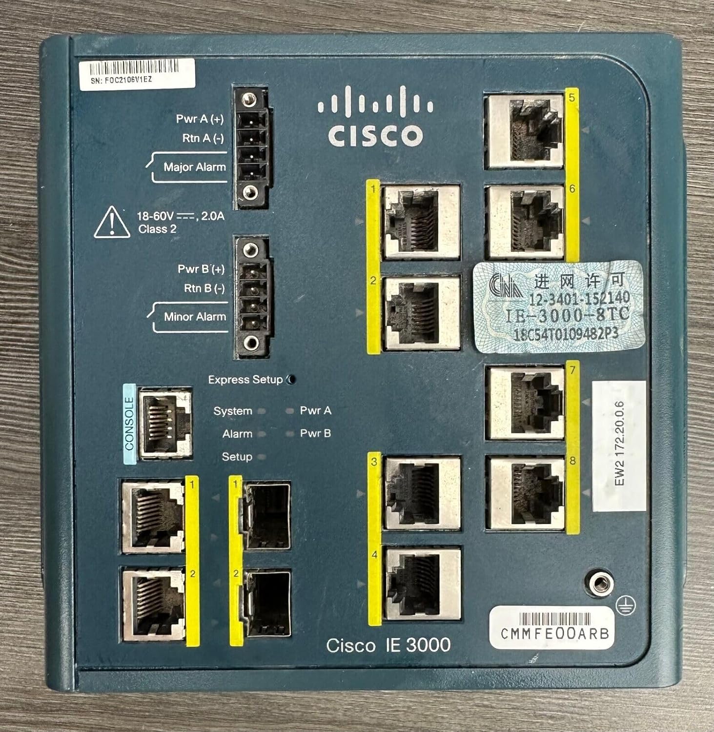 IE-3100-8T2C-E Cisco IE 3100 8-Port Industrial Ethernet Switch