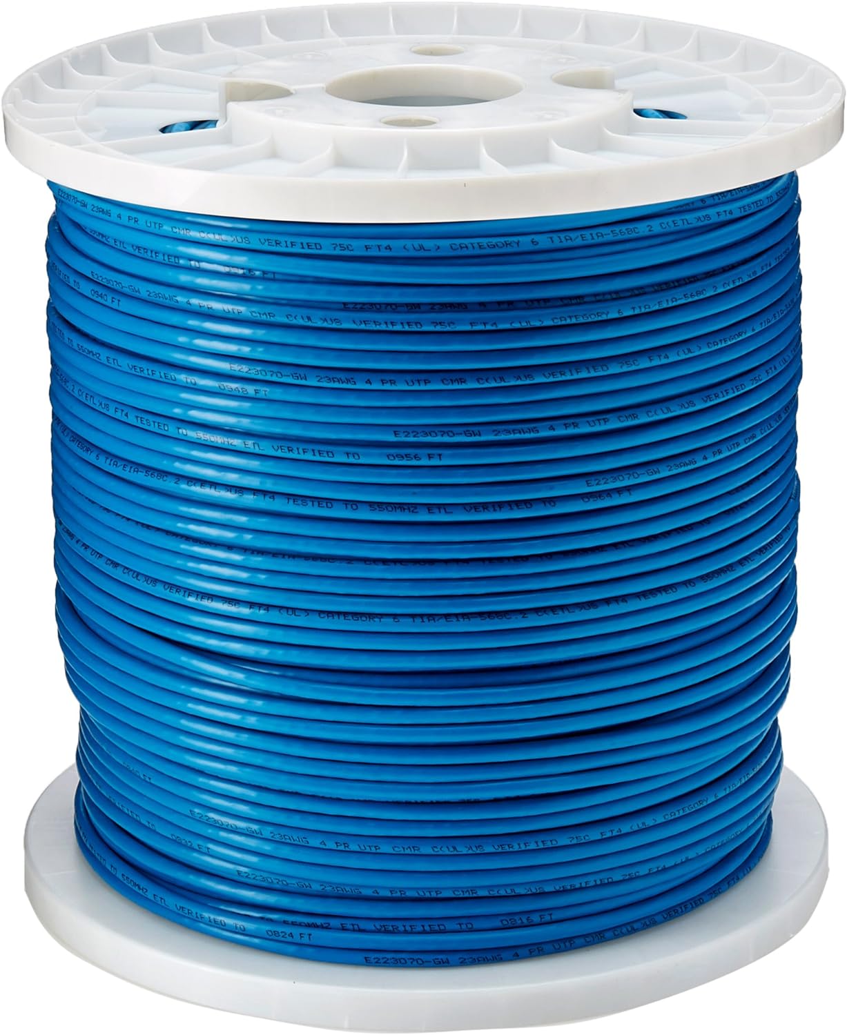 N222-01K-BL - Tripp Lite 1000ft Cat6 Gigabit Bulk Solid PVC Cable - Blue