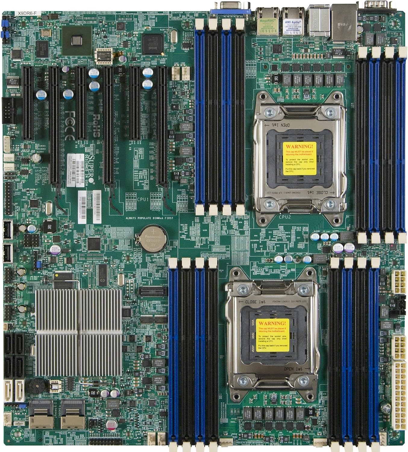 X9DRH-7F - Supermicro Socket LGA2011 Intel C602 Chipset EATX System Board (Motherboard) Supports 2x Xeon E5-2600/E5-2600 v2 Series DDR3 16x DIMM