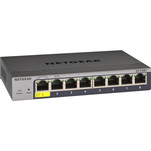 GS516TP-100EUS - Netgear Prosafe JGS500 Series GS516TP 8 x RJ-45 Ports PoE 10/100/1000Base-T + 8 x RJ-45 Ports Layer 2 Umanaged Gigabit Ethernet Network Switch