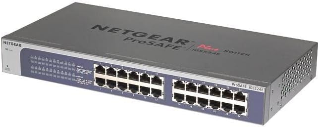 JGS524E-200PRS - Netgear Prosafe JGS524E 24 x RJ-45 Ports 10/100/1000Base-T Rack-mountable Unmanaged Gigabit Ethernet Network Switch