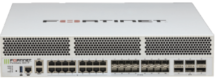 Fortinet FG-3000F FortiGate 3000F 18x 10G Base-T 14x Ports 2x HA Ports 6 x 100GE QSFP28 16 x 10GE SFP+/25GE SFP28 2U Firewall