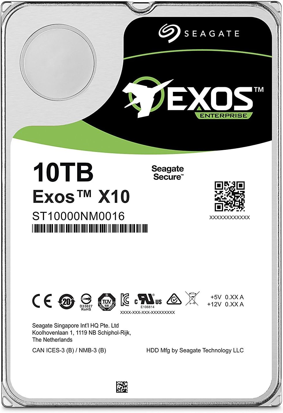 ST10000NM0016 - Seagate 10TB 7200RPM SATA 6Gb/s 3.5-in HDD