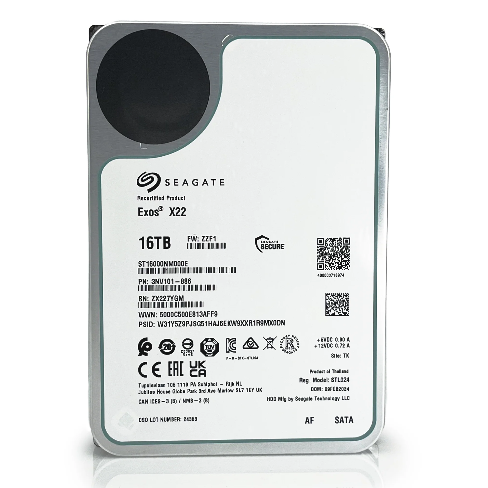 Exos X22 16TB Enterprise Hard Disk Drive