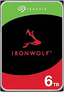 Seagate IronWolf NAS ST6000VN0033 6TB 3.5" 7.2K RPM 512e SATA Hard Drive