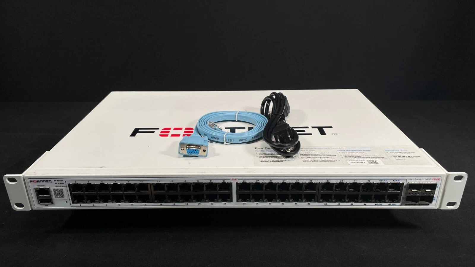 FS 148F-FPOE 48-Port PoE Switch with 48 Ports and Power over Ethernet Capability