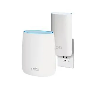 RBK20W-100NAS - Netgear Orbi Whole Home RBK20W 1 x Ports 1000Base-T LAN + 1 x Port RJ-45 WAN 2.2Gb/s IEEE 802.11a/n/ac 5GHz Router + Wall Plug Satellite