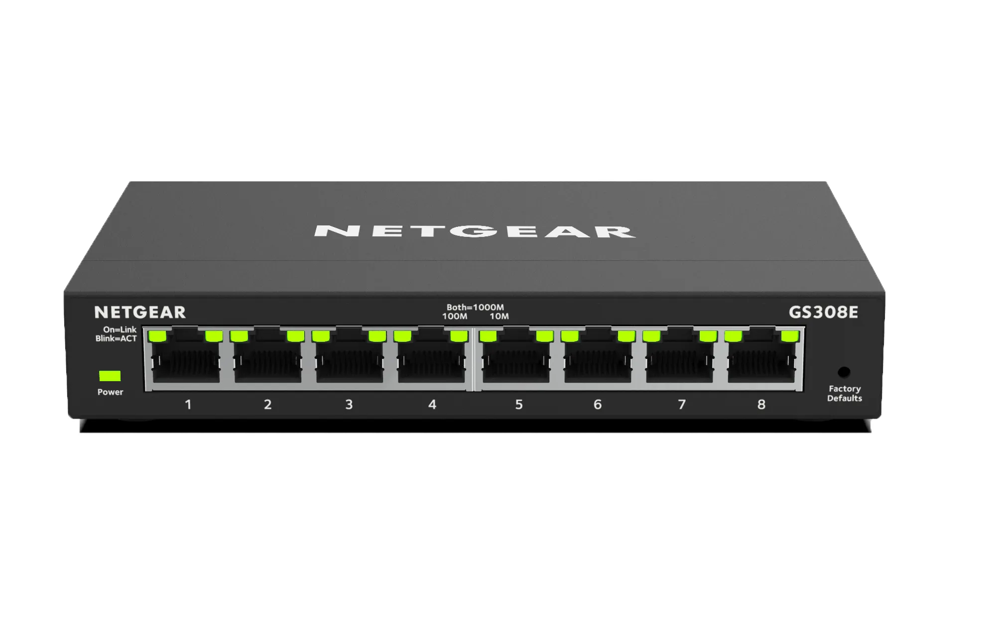GS308E-100PES - Netgear 300 Series GS308E 8 x Ports 10/100/1000Base-T Unmanaged Gigabit Ethernet Network Switch