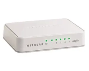 GS205-100UKS - Netgear 200 Series GS205 5 x RJ-45 Ports 10/100/1000Base-T Layer 2 Unmanaged Gigabit Ethernet Network Switch