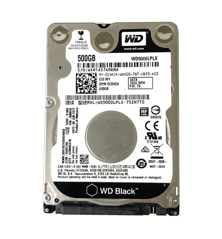WD5000LPLX-75ZNTT - Western Digital Black 500GB 7200RPM SATA 6Gb/s 32MB Cache 2.5-Inch Hard Drive