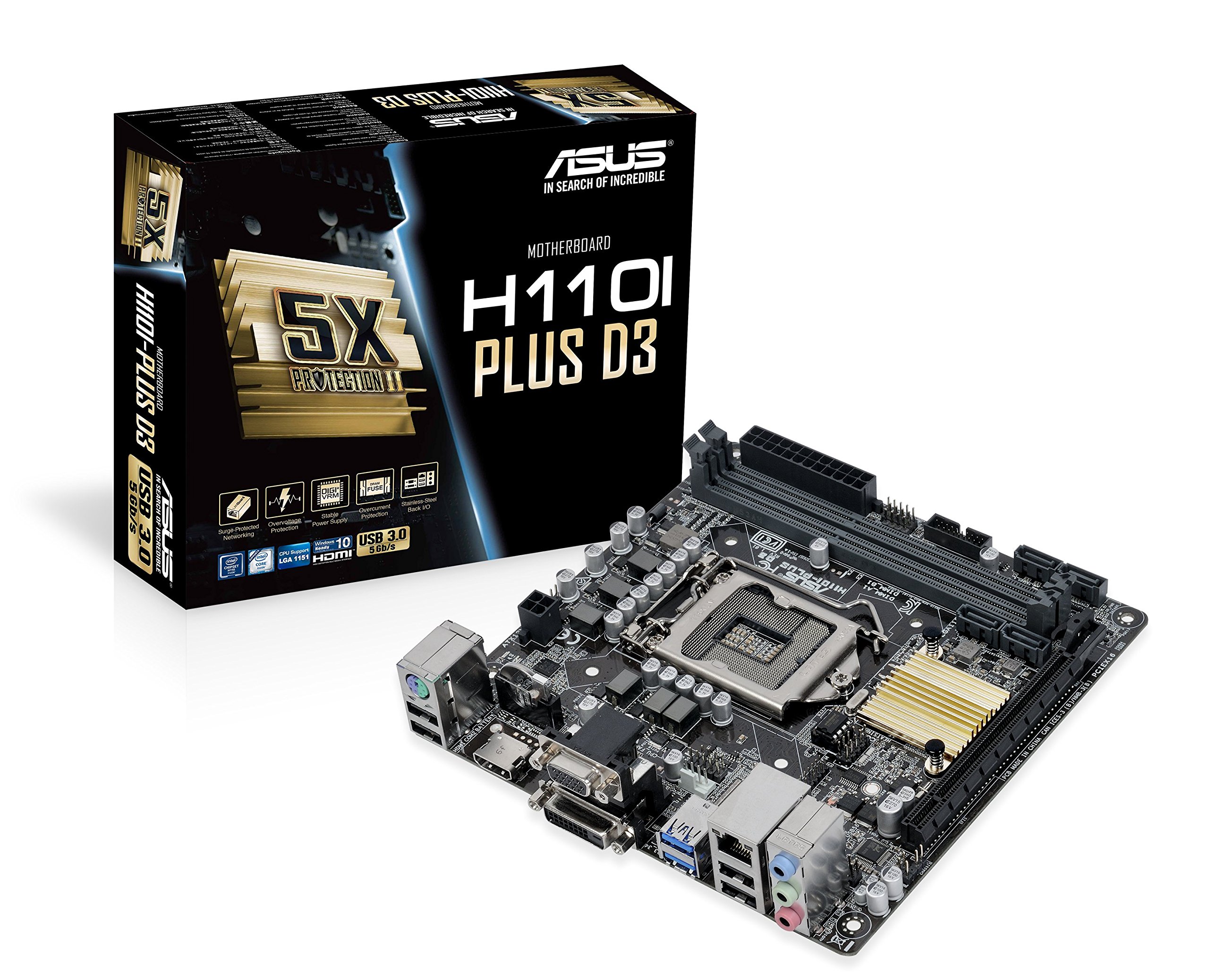 H110I-PLUS-D3 - Asus Desktop Motherboard Intel H110 Chipset Socket H4 LGA-1151