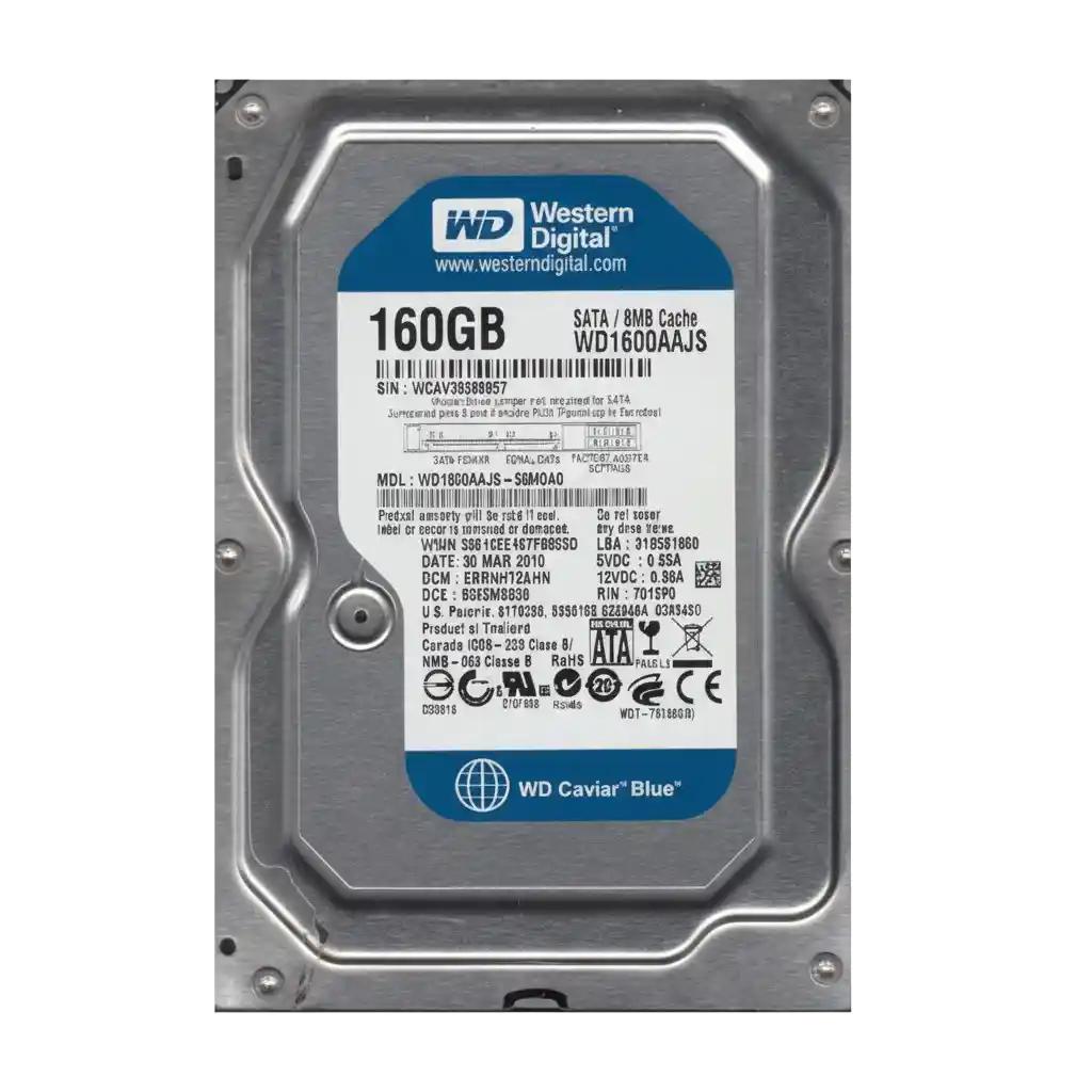 WD1600AAJS-56M0A0 - Western Digital Caviar Blue 160GB 7200RPM SATA 3Gb/s 8MB Cache 3.5-Inch Hard Drive