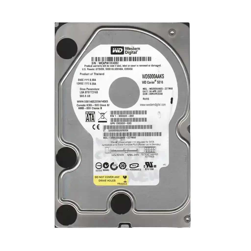 WD5000AAKS-22TMA0 - Western Digital Caviar Blue 500GB 7200RPM SATA 3Gb/s 16MB Cache 3.5-Inch Hard Drive
