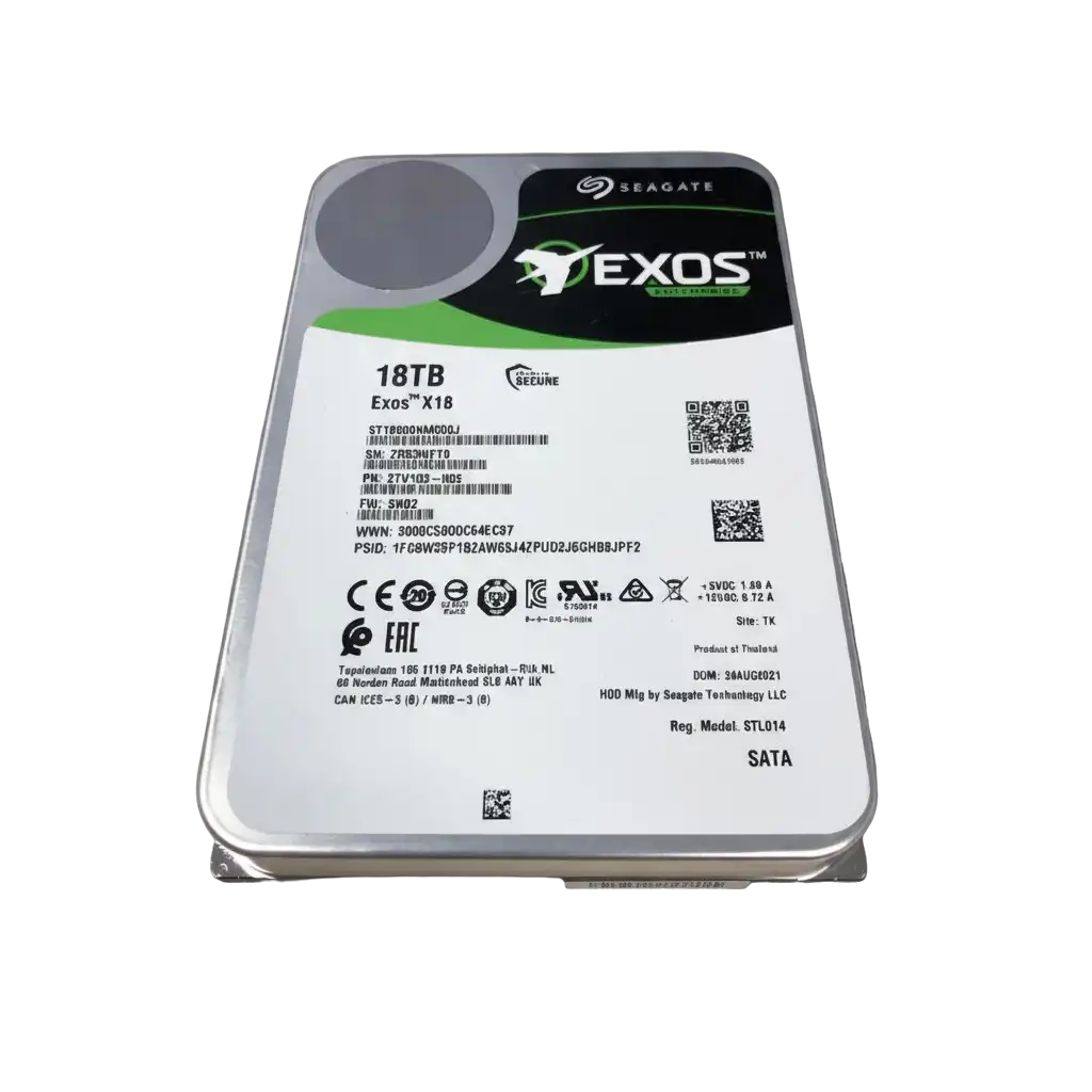 Seagate ST18000NM000J Seagate EXOS X18 18TB SATA 3.5IN 7200RPM HDD