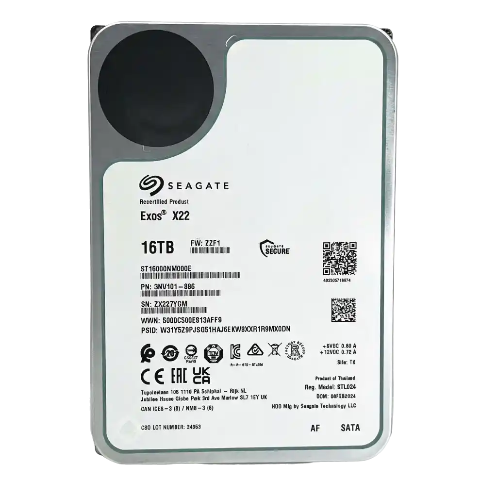 Exos X22 16TB Enterprise Hard Disk Drive