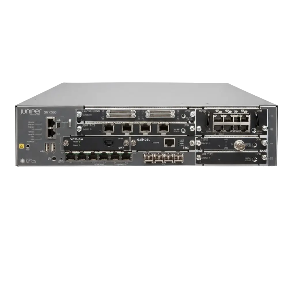 SRX550-645AP - Juniper SRX Series SRX550 Services Gateway 6 x Ports 1000Base-T + 4 x SFP + 2 x Mini-PIM Slots + 6 x GPIM Slots 2U Rack-Mountable Services Gateway