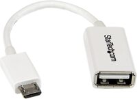 UUSBOTGW - StarTech.com 5in White Micro USB to USB OTG Host Adapter M/F