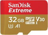 SDSQXAF-032G-GN6MA - SanDisk 32GB Extreme 160Mb/s microSD Memory Card for Mobile Gaming