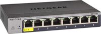 GS108T-100EUS - Netgear Prosafe GS108T 7 x RJ-45 Ports 10/100/1000Base-T + 1 x RJ-45 PD Port Layer 2 Unmanaged Gigabit Ethernet Network Switch