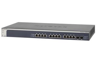 XS712T - Netgear XS712T 12 x RJ-45 Ports 10GBase-T + 2 x Combo RJ-45/SFP+ Ports Layer 3 Mananged Gigabit Ethernet Smart Network Switch