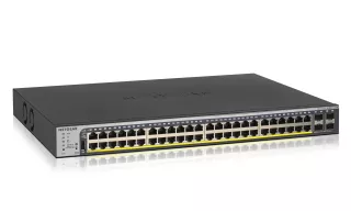 GS752TP - Netgear Prosafe GS752TP 40 x RJ-45 Ports PoE 10/100/1000Base-T + 8 x RJ-45 Ports PoE+ + 4 x SFP Ports Layer 3 Managed Gigabit Ethernet Network Switch