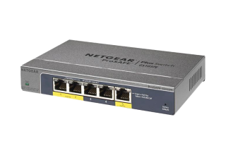 GS105PE-100AJS - Netgear Prosafe GS105PE 3 x RJ-45 Ports 10/100/1000Base-T + 2 x RJ-45 Ports PoE Layer 2 Managed Gigabit Ethernet Network Switch