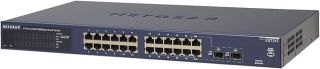 GS724T-300EUS - Netgear Prosafe GS724TS 24 x RJ-45 Ports 10/100/1000Base-T + 4 x Shared SFP Ports Layer 3 Managed Stackable Gigabit Ethernet Network Switch