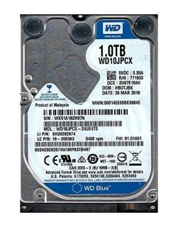 Western Digital WD10JPCX-24UE4T0 Blue 1TB 5400RPM SATA 3GB/s Hot-Swappable 8MB Cache 2.5-Inch Hard Drive