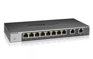 GS110MX-100UKS - Netgear GS110MX 8 x RJ-45 Ports 10/100/1000Base-T + 2 x Multi-Gigabit Ports Layer 3 Managed Gigabit Ethernet Network Switch