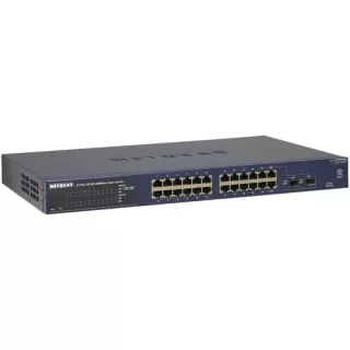 GS724T-V3 - Netgear Prosafe GS724TS 24 x RJ-45 Ports 10/100/1000Base-T + 4 x Shared SFP Ports Layer 3 Managed Stackable Gigabit Ethernet Network Switch