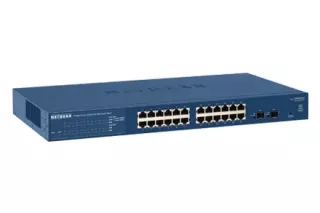GS724T-400NAS - Netgear Prosafe GS724T 24 x RJ-45 Ports 10/100/1000Base-T + 2 x SFP Ports Layer 3 Managed 1U Rack-mountable Gigabit Ethernet Network Switch