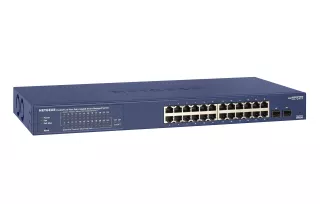 GS724TP-200EUS - Netgear Prosafe GS724TP 24 x Ports PoE+ 10/100/1000GBase-T + 2 x SFP Ports Layer 2 Managed 1U Rack-mountable Gigabit Ethernet Network Switch