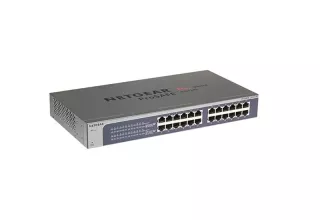 JGS524Ev2 - Netgear Prosafe JGS524E 24 x RJ-45 Ports 10/100/1000Base-T Rack-mountable Unmanaged Gigabit Ethernet Network Switch