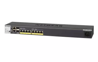 GSM4210P-100AJS - Netgear Prosafe M4200 Series M4200-10MG-PoE+ 6 x RJ-45 Ports PoE+ 2.5GBase-T + 2 x Ports PoE+ 5GBase-T + 2 x SFP+ Ports Layer 2 Managed 1U Rack-mountable Gigabit Ethernet Network Switch