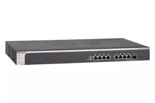 XS708E-200NES - Netgear Prosafe XS708E 8 x RJ-45 Ports 10GBase-T + 1 x Combo SFP+ Port Layer 2 Managed Gigabit Ethernet Network Switch