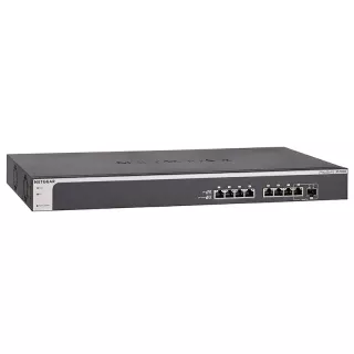 XS708E-100AJS - Netgear Prosafe XS708E 8 x RJ-45 Ports 10GBase-T + 1 x Combo SFP+ Port Layer 2 Managed Gigabit Ethernet Network Switch