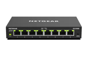 GS308E-100PES - Netgear 300 Series GS308E 8 x Ports 10/100/1000Base-T Unmanaged Gigabit Ethernet Network Switch